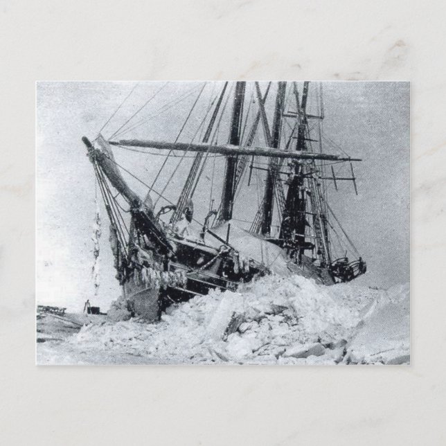 Carte Postale Fram, le bateau de Nansen, en glace polaire (Devant)