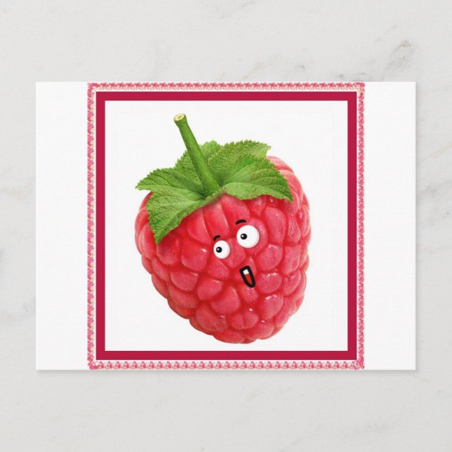 Carte Postale framboise (Devant)