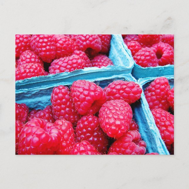 Carte Postale Framboises fraîches (Devant)