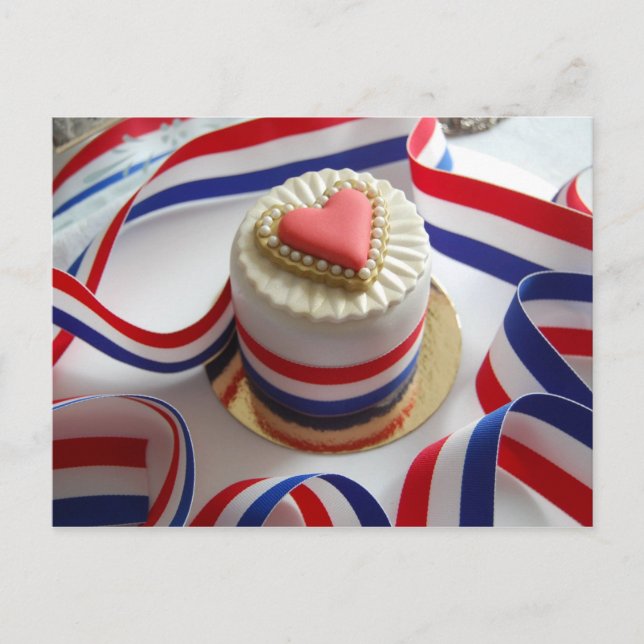 Carte postale française du gâteau de Valentine de (Devant)