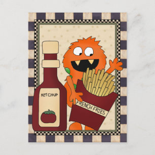 Carte postale française Fry Monster