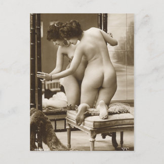 Carte postale française - Risque Nude