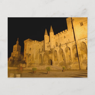 Carte Postale France, Avignon, Provence, Palais des Papes la nui