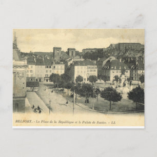 Carte Postale France, Belfort Vintage français, Palais de Justic