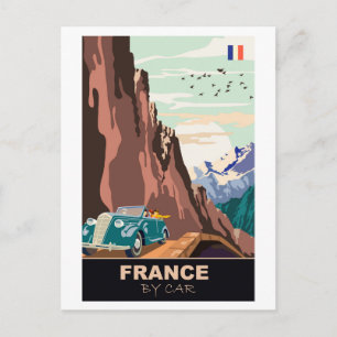 Carte Postale France en voiture