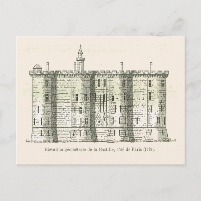 Carte Postale France, La Bastille en 1789 (Devant)