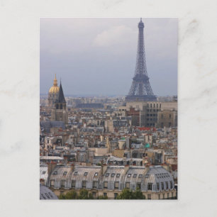 Carte Postale France, Paris, paysage urbain avec Tour Eiffel