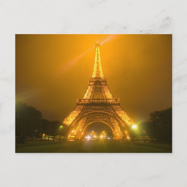 Carte Postale France, Paris. Tour Eiffel illuminée à 3 (Devant)