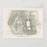 France, Plan de la Bastille en 1789