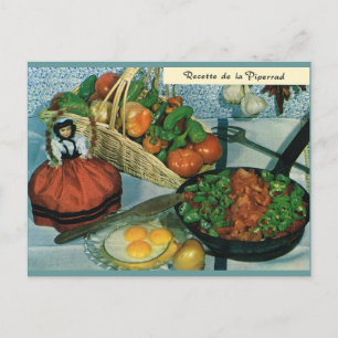 Carte Postale France vintage, alimentation, recette de la Piperr
