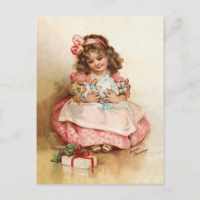 Carte Postale Frances Brundage - Fille avec poupée (Devant)