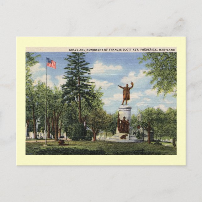 Carte Postale Francis Scott Key Grave, Frederick, Maryland (Devant)
