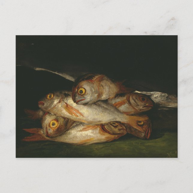 Carte Postale Francisco Goya - La vie morte avec Golden Bream (Devant)