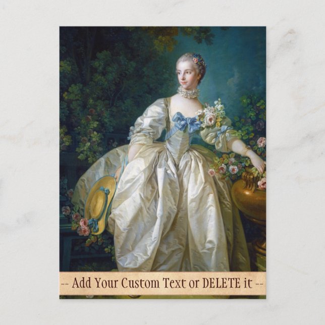 Carte Postale FRANCOIS BOUCHER - MADAME BERGERET portrait art (Devant)