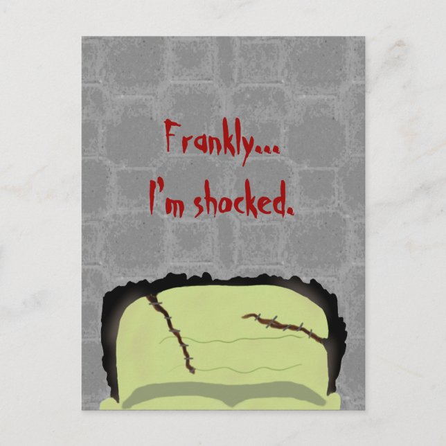 Carte postale Frankenstein Pun Halloween (Devant)