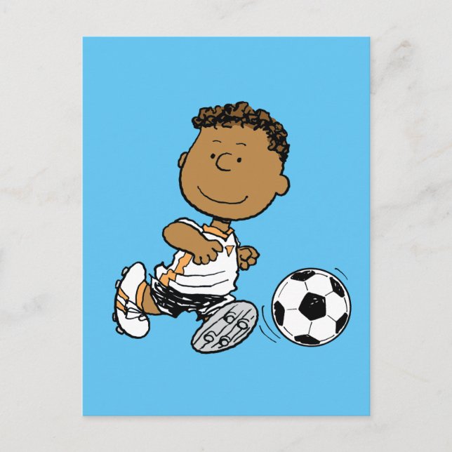Carte Postale Franklin Jouer Au Football (Devant)