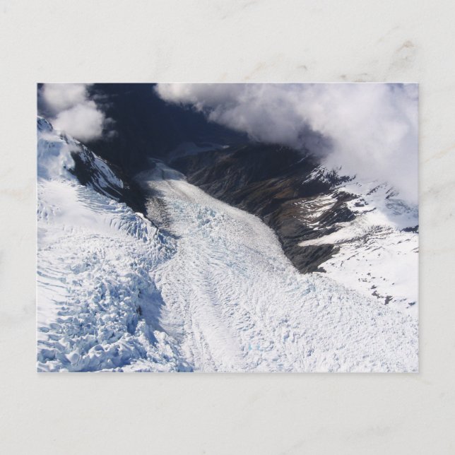 Carte Postale Franz Josef Glacier Aerial View, Nouvelle-Zélande (Devant)