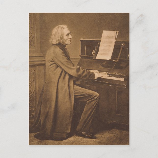 Carte Postale Franz Liszt au piano (Devant)