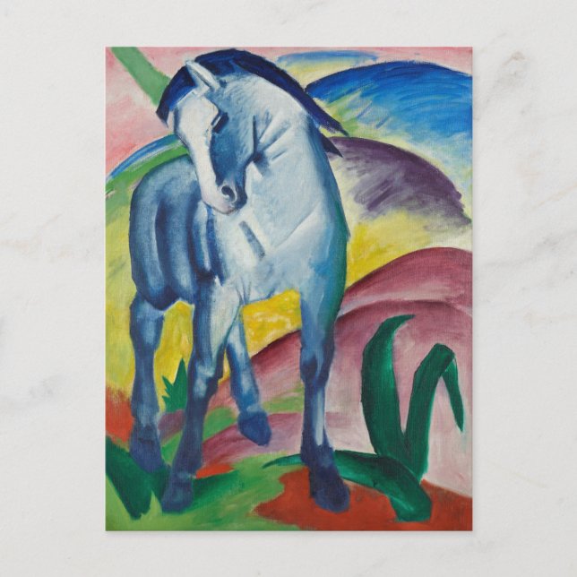 Carte Postale Franz Marc Blue Cheval Peinture (Devant)