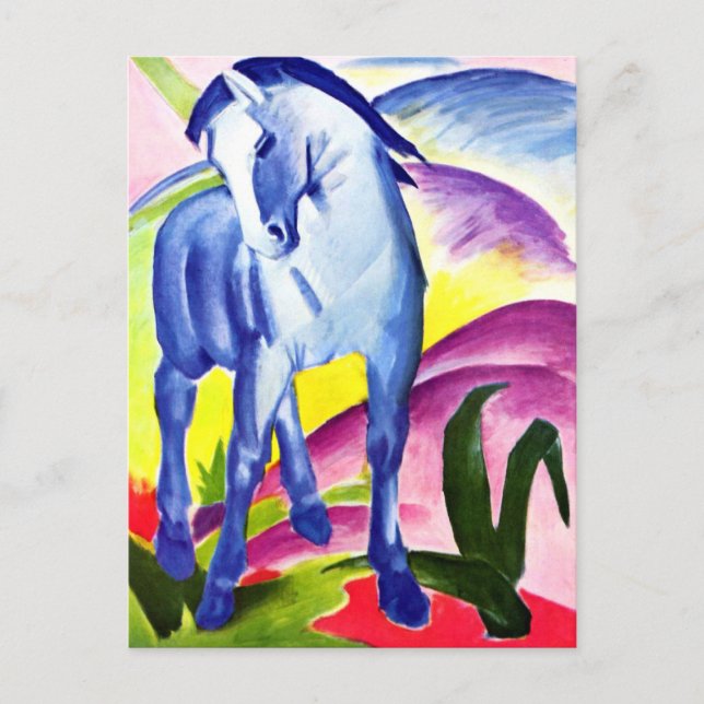 Carte Postale Franz Marc - Cheval Bleu I (Devant)