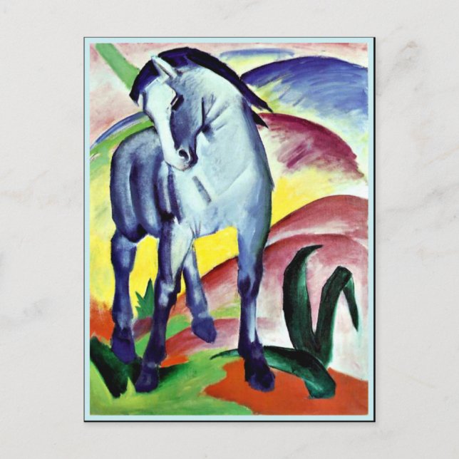 Carte Postale Franz Marc - Cheval Bleu I (Devant)