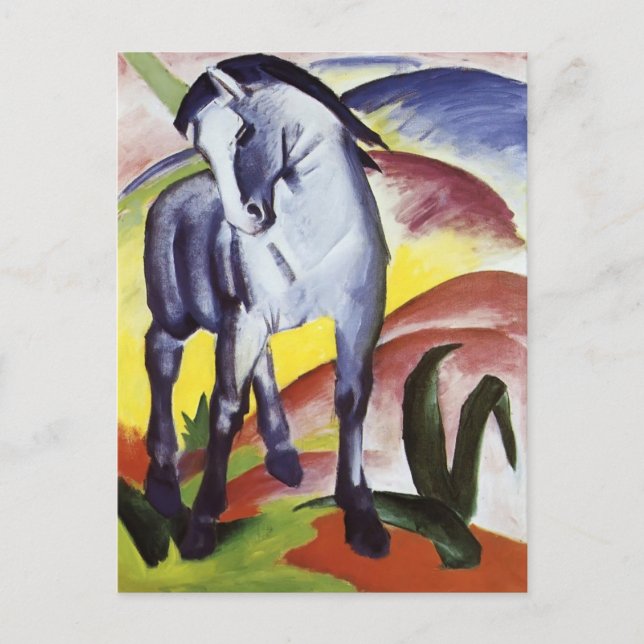 Carte Postale Franz Marc- Cheval Bleu I (Devant)