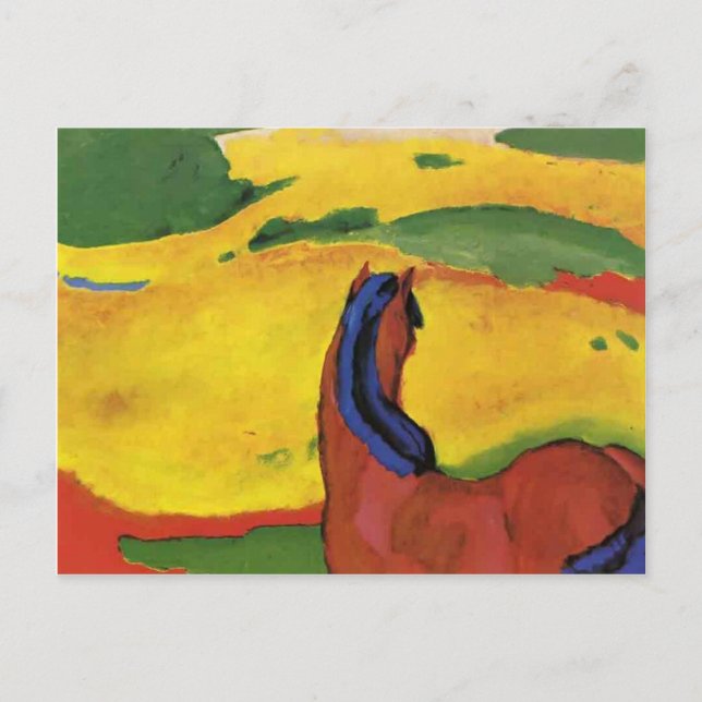 Carte Postale Franz Marc- Cheval dans un paysage (Devant)