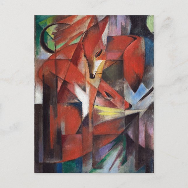 Carte Postale Franz Marc - Les renards, 1913 (Devant)