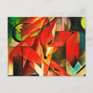 Carte Postale Franz Marc Les Renards Red Fox Art Moderne Peintur