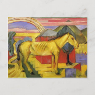 Carte Postale Franz Marc- Long Cheval Jaune