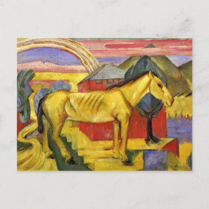 Carte Postale Franz Marc - Long Cheval Jaune
