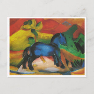 Carte Postale Franz Marc - Petit Cheval Bleu 1912 Toile à huile