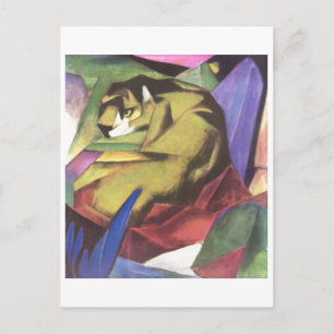 Carte Postale Franz Marc - Tigre 1912 Cat Jungle Canvas Jaune