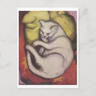 Carte Postale Franz Marc - Tomcat avec coussin jaune 1912 Chat T
