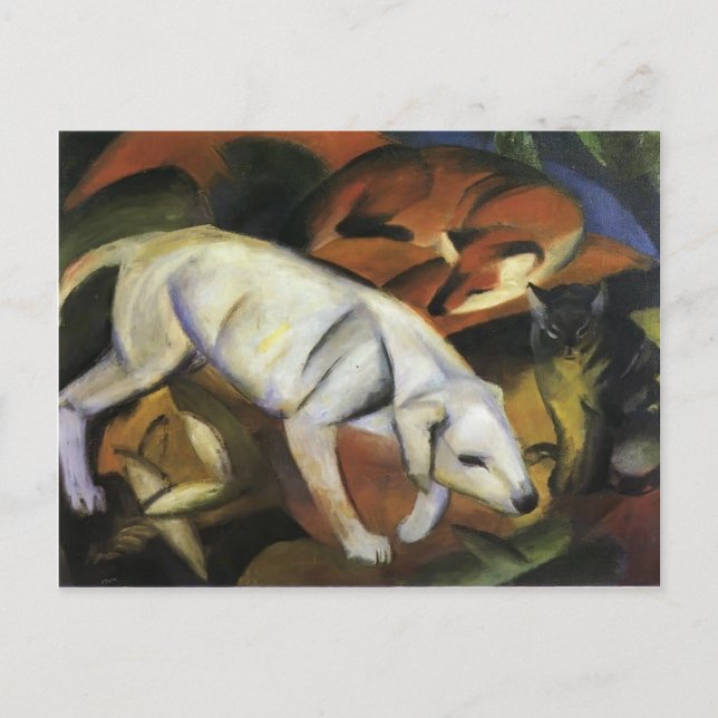 Carte Postale Franz Marc- Un chien (Devant)