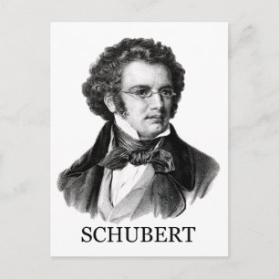 Carte Postale Franz Schubert, noir