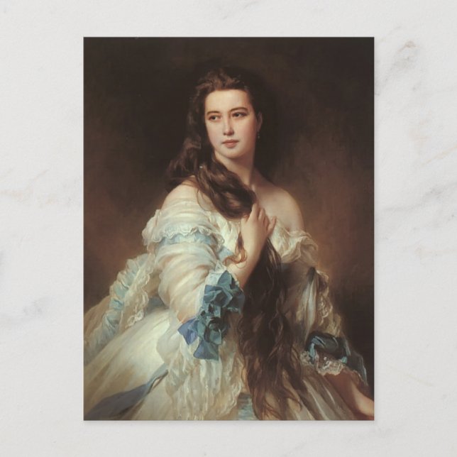 Carte Postale Franz Xaver Winterhalter-Portrait de Madame Rimsky (Devant)
