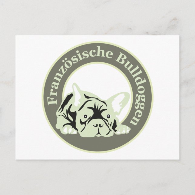Carte Postale Französische Bulldoggen (Devant)