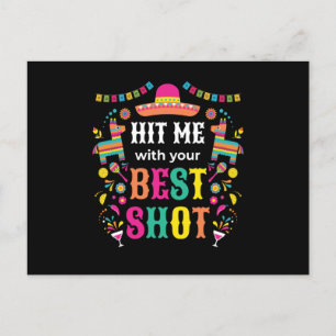 Carte Postale Frappe-moi Pinata Anniversaire