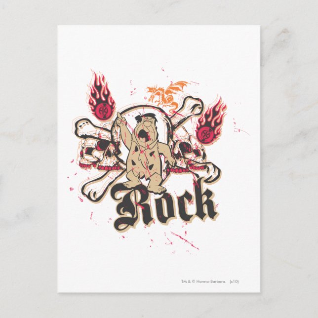 Carte Postale Fred Flintstone Rock (Devant)