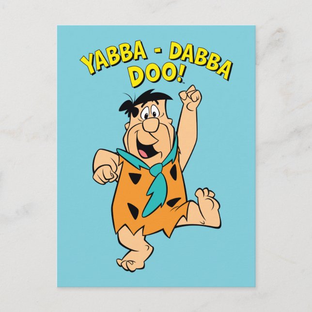 Carte Postale Fred Flintstone Yabba-Dabba Doo ! (Devant)