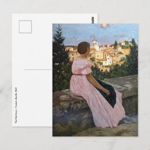Carte Postale Frederic Bazille - La robe rose
