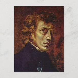 Carte Postale Frederic Chopin Portrait par Eugene Delacroix