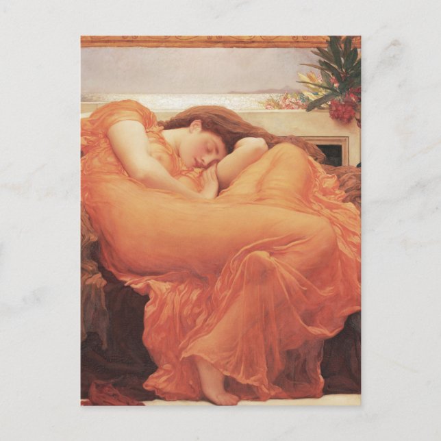 Carte Postale Frédéric Lord Leighton Flaming Juin Art Carré (Devant)