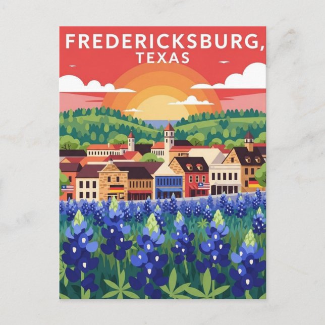 Carte Postale Fredericksburg Texas Travel (Devant)