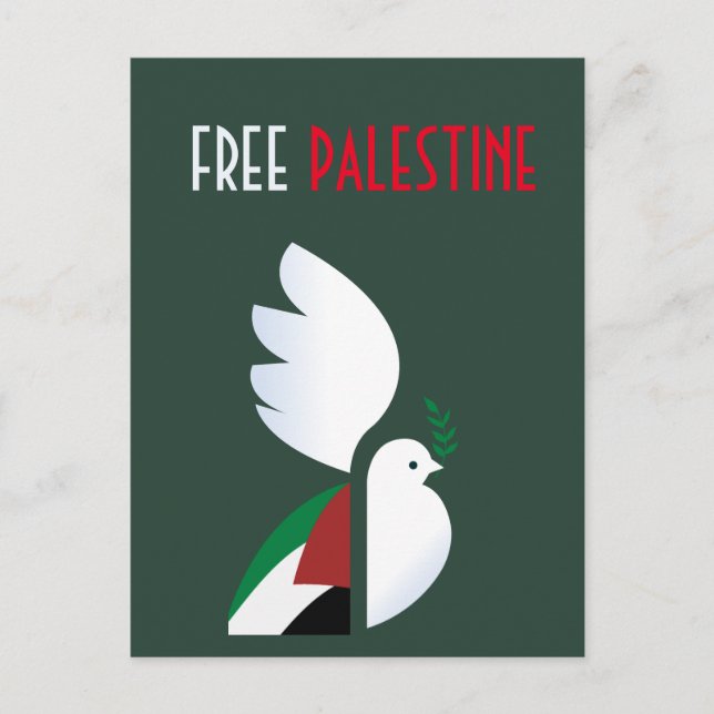 Carte postale Free Palestine - Sensibilisation aux (Devant)
