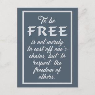 Carte postale Freedom Quote