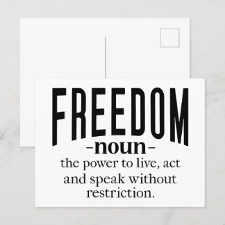 Carte Postale Freedom Retro Citations Inspirationnelles : Wisdo 