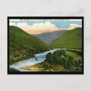 Carte Postale French Broad River, Hot Springs, NC Vintage