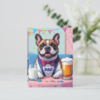 Carte Postale French Bulldog Dad Fatherˋs Day
